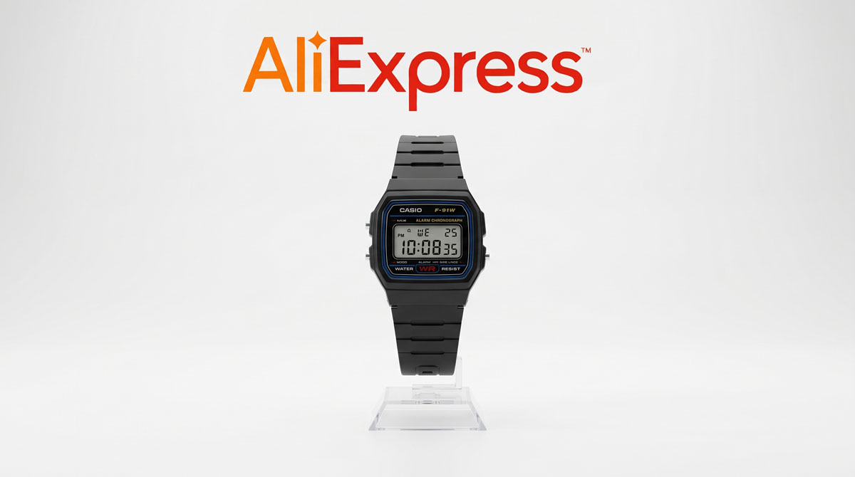 دليل شراء ساعة كاسيو F-91W من AliExpress للمتسوقين في المملكة العربية السعودية